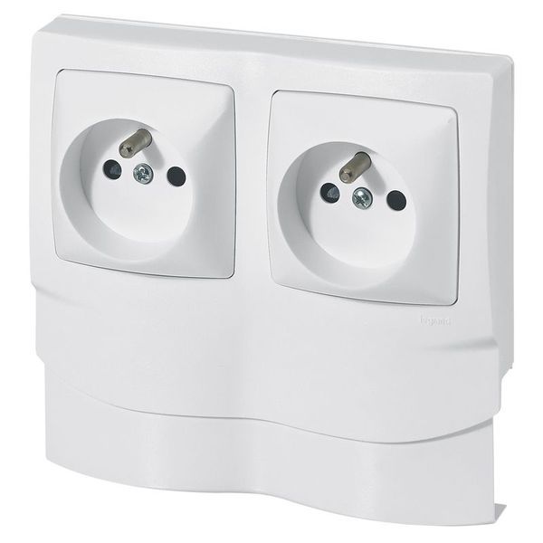 Cadre 2 Postes Double Pc Ep 12.5 legrand 298903