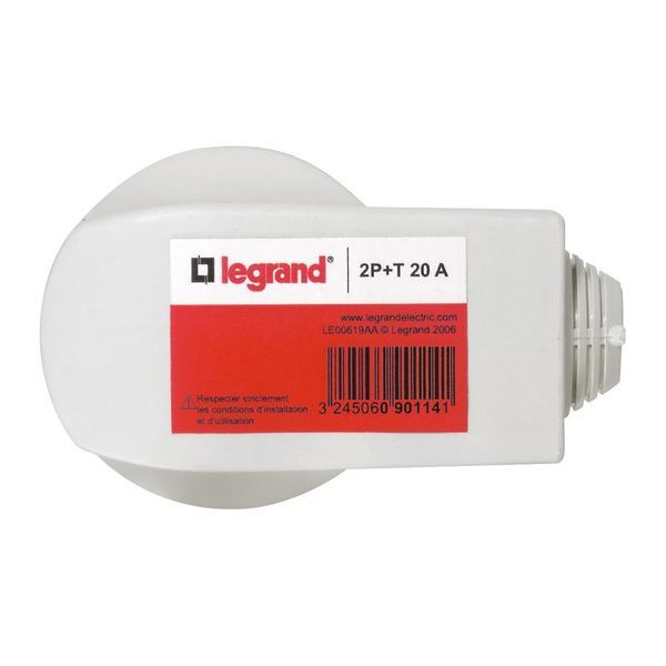 Fiche 2P+T 20A Avec Serre-Câbles Avec Étiquette Avec Gencod legrand 090114
