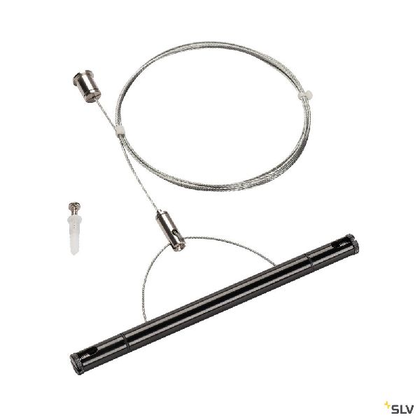 TENSEO, kit de suspension, intérieur, 2m, noir, pour câble tendu T.B.T 1002697
