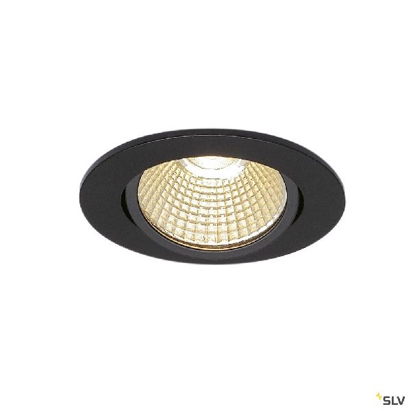 NEW TRIA 68, rond, LED, noir, 12W, 3000K, 38°, alim inclus 114380