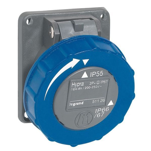 Prise Fixe Hypra Ip66/67-55 16A 200V~ À 250V~ 2P+T Pla legrand 051126