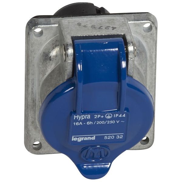 Prise Fixe Hypra Ip44 16A 200V~ À 250V~ 2P+T Métal legrand 052032