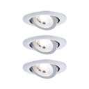 Kit encastrés 3-stepdim orientable LED 3x6W 3000K 230V chrome dépoli/Pl
