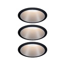 Kit ENC Cole Coin 3StepDim rd fixe LED 3x6W 2700K 230V noir/argent dép/Syn