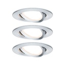 Kit enc Nova Coin rond orientable LED 3x6W 2700K 230V Alu tourné/Alu