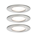 Kit enc Nova rd fixe LED IP44 3 nivgrad 3x6,5W 230V GU10 51mm Acier bros/Alu