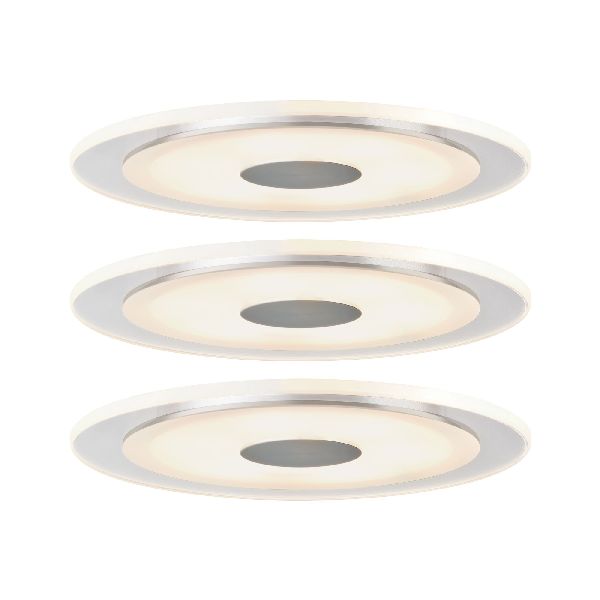 Prem. enc. Whirl rond dim. LED 3x6W 18VA 350mA 150mm alu brossé/satin alu/acryl