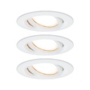 Kit enc Nova Plus Coin grad IP65 rd Noir LED 3x6W 470lm 2700K Blc dépoli/alu