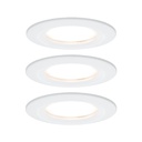Kit encastrés Premium Coin Slim rond fix e LED 3x6W 2700K 230V 51mm Bl Dép/Alu