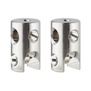 SC L&amp;E Sabot contact pour câbles par 2 max.150W/Stange max.300W Chrome 12V