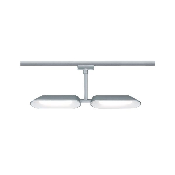 Système URail spot Dipper 2x8W Chr mt/Blanc 230 V Met/Syn gradable