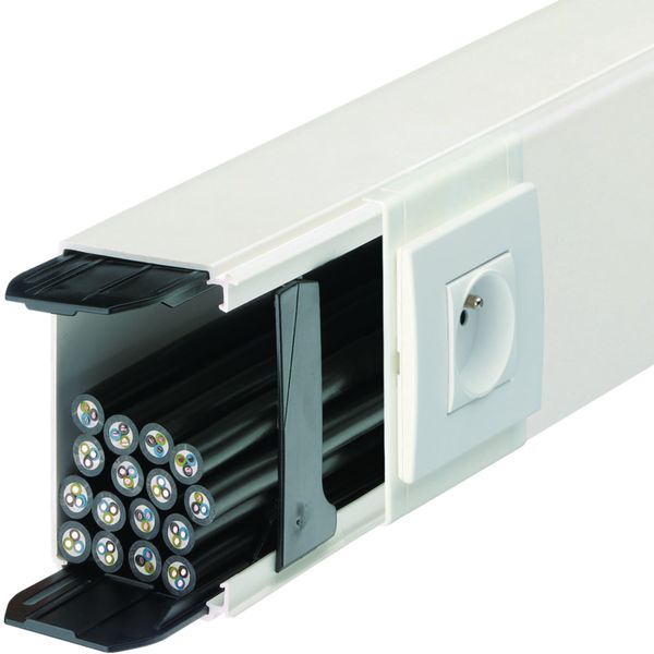 Goulotte de distribution cloisonnable lifea LFF 40x90mm PVC Blanc LFF4009009016