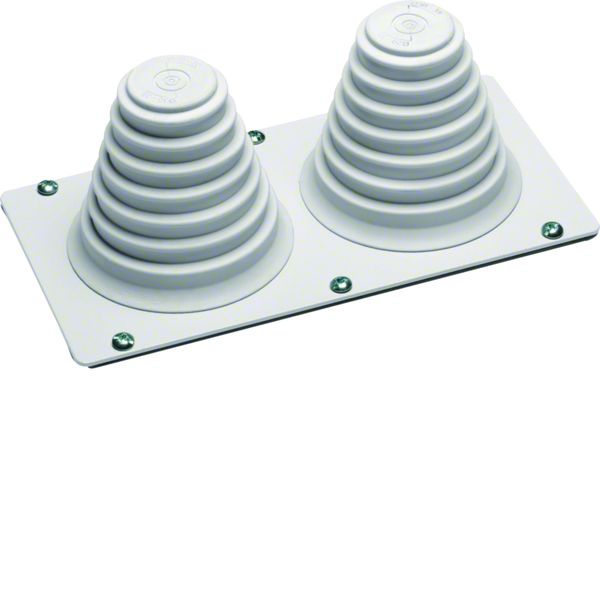 Plaque d'entrée de câble plastique pleine cônes 30 à 72 univers quadro evo FZ415N