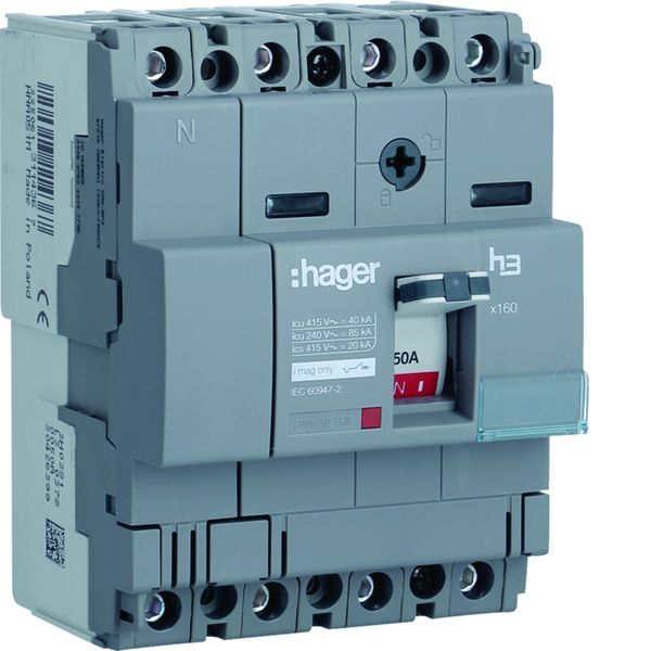 Disjoncteur Boitier Moulé h3 x160 MAG (ICB) 4P4D In50A Icu40kA à cage HNA051M