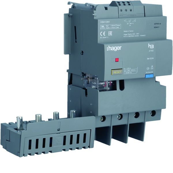 Bloc différentiel x160 4P In125A Idn et temporisation fixes HBA128H