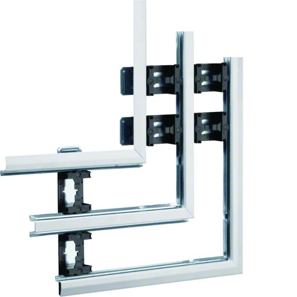 Angle plat pour BKIS épais 25mm double hauteur acier RAL 9016 Pure BKIS251305D9016