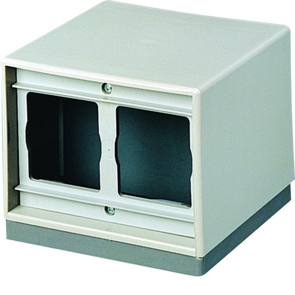 Borne nue livrée avec sépar +2 plaques supports h90mmxl110mmxp110mm gris clair TEHASOL508