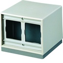 Borne nue livrée avec sépar +2 plaques supports h90mmxl110mmxp110mm gris clair TEHASOL508