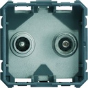 Prise Gallery TV + FM BNC traversante 10db 2 modules WXF254