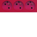 Prise de courant triple detrompee speciale goulotte gallery 2P+T 16A WXF433