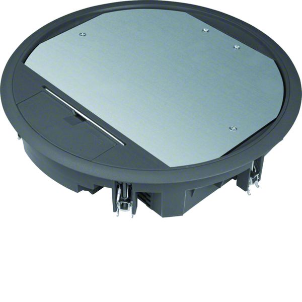 Boîte de sol ronde 24 modules diam 325mm encastrement diam 306mm noire VR10059005