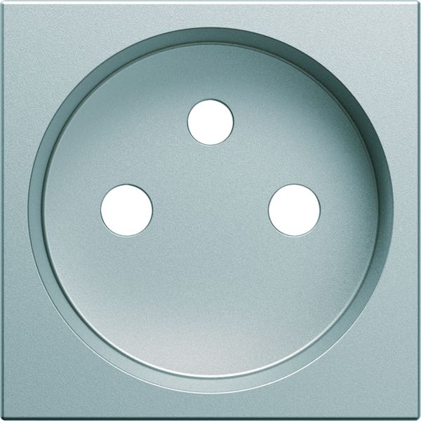 Enjoliveur Gallery prise de courant à puits 2P+T, finition Titane WXD100T