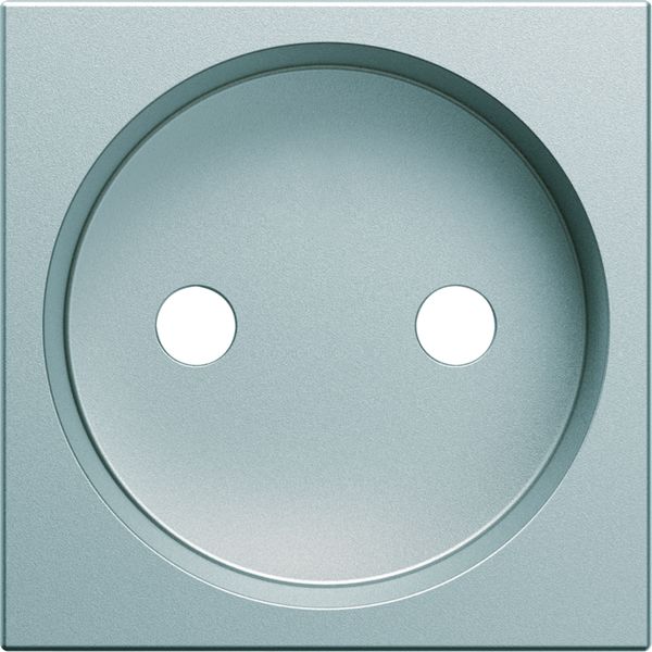 Enjoliveur Gallery prise de courant 2P à puits, finition Titane WXD102T