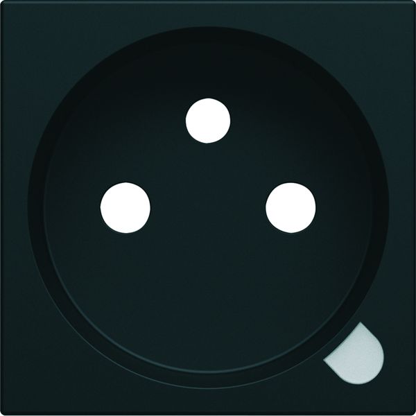 Enjoliveur Gallery prise de courant à puits 2P+T à voyant, finition Night WXD103N