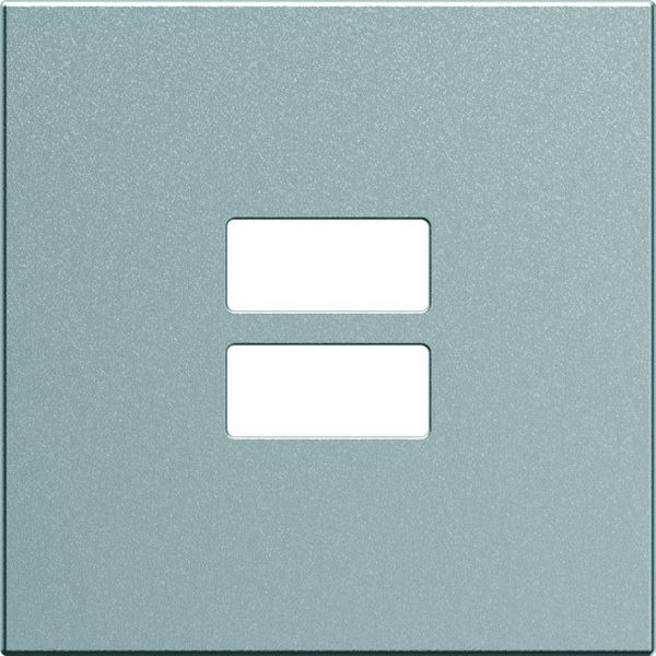 Enjoliveur Gallery prise double USB, finition Titane WXD112T