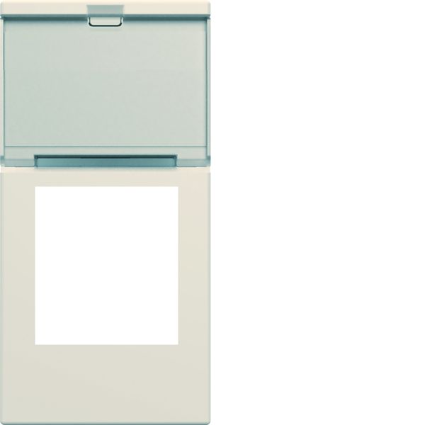 Enjoliveur Gallery prise RJ45 avec porte étiquette 1 module, finition Dune WXD205D