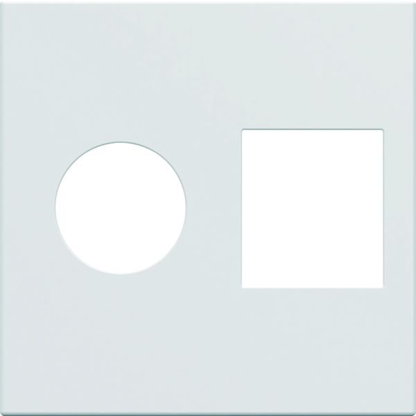 Enjoliveur Gallery prise TV + RJ45 2 modules, finition Pure WXD240B