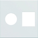 Enjoliveur Gallery prise TV + RJ45 2 modules, finition Pure WXD240B