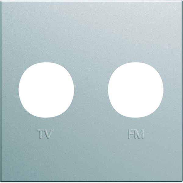 Enjoliveur Gallery prise TV + FM 2 modules, finition Titane WXD253T