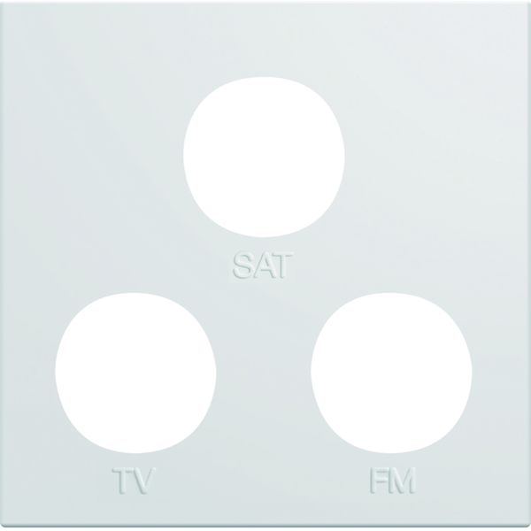 Enjoliveur Gallery prise TV + FM + SAT 2 modules, finition Pure WXD256B