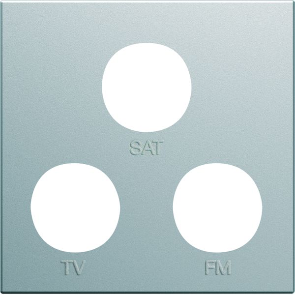 Enjoliveur Gallery prise TV + FM + SAT 2 modules, finition Titane WXD256T