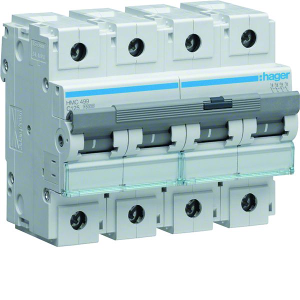 Disjoncteur 125A 4P 15kA Courbe C 6modules HMC499
