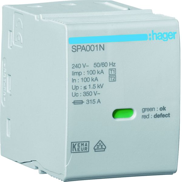 Cartouche N-PE Uc 350V Iimp 100kA Up 1.5kV SPA001N