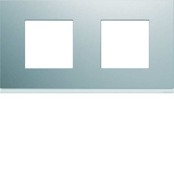 Plaque de finition Gallery 2 poste Titane entraxe 71 mm WXP0112