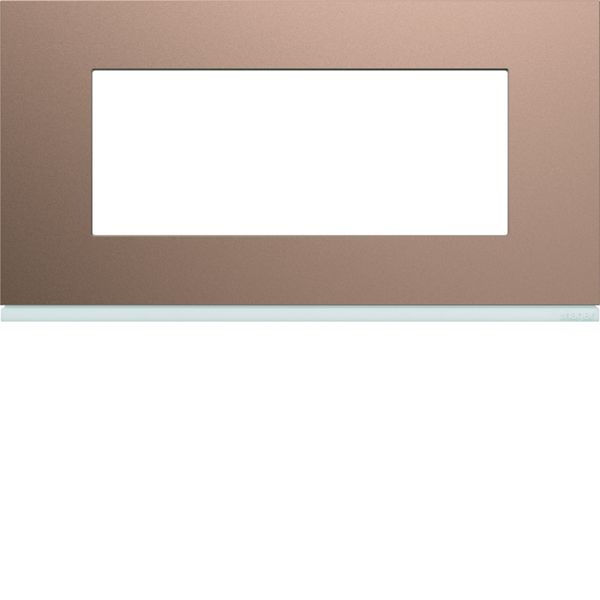 Plaque de finition Gallery 5 modules Rosé entraxe 71 mm WXP0505