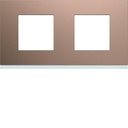 Plaque de finition Gallery 2 postes Rosé horizontale entraxe 71 mm WXP0512