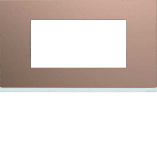 Plaque de finition Gallery 4 modules Rosé entraxe 57 mm WXP0534