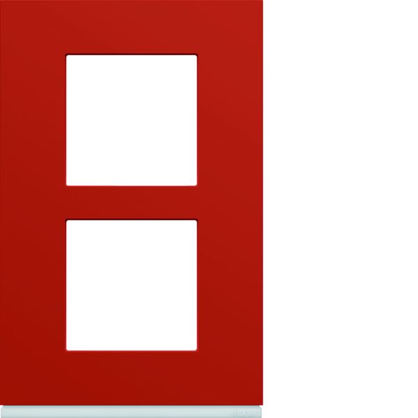 Plaque de finition Gallery 2 postes Eglantine verticale entraxe 57 mm WXP0622