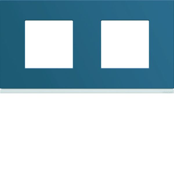 Plaque de finition Gallery 2 postes River horizontale entraxe 71 mm WXP0712