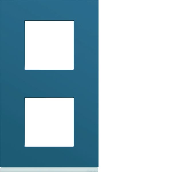 Plaque de finition Gallery 2 postes River verticale entraxe 71 mm WXP0742