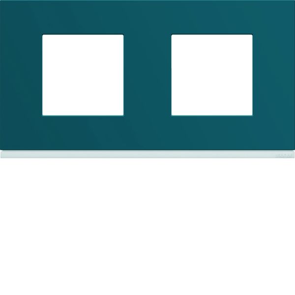 Plaque de finition Gallery 2 postes Peacock horizontale entraxe 71 mm WXP0812