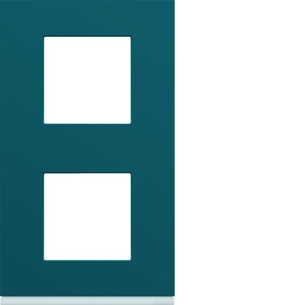 Plaque de finition Gallery 2 postes Peacock verticale entraxe 71 mm WXP0842