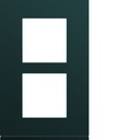 Plaque de finition Gallery 2 postes Anthracite verticale entraxe 57 mm WXP1022