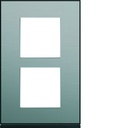 Plaque de finition Gallery 2 postes Acier verticale entraxe 57 mm WXP2122