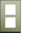 Plaque de finition Gallery 2 postes Bronze verticale entraxe 57 mm WXP2222