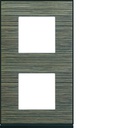 Plaque de finition Gallery 2 postes Pecan verticale entraxe 71 mm WXP2442